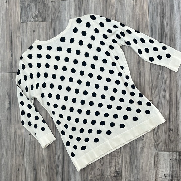 Women’s Polka Dot Dress Sweater Blouse - Picture 3 of 4